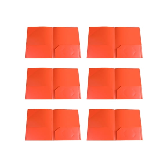 6Pcs Two-Pocket Folders Letter Size File Folders with 2 Pockets Holds 100 Sheets Document Organiser Presentation Folders