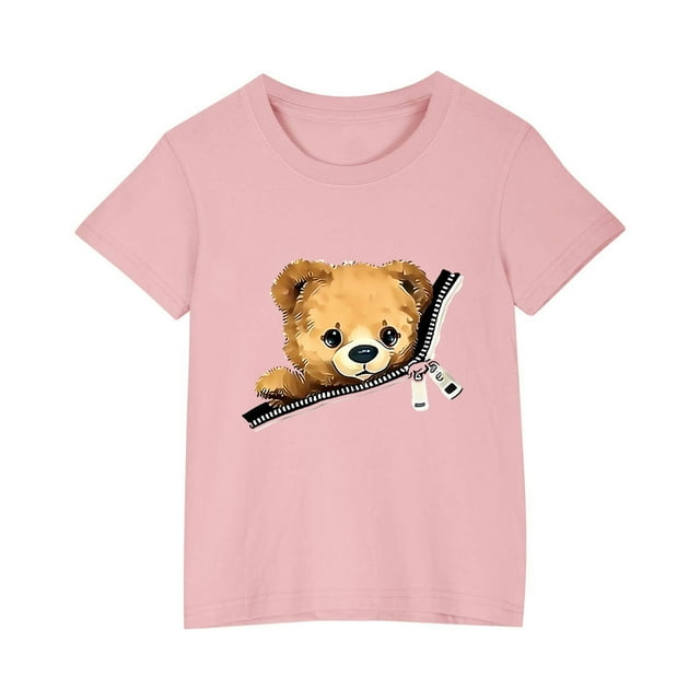 Rbaofujie T-Shirts Graphiques Mignons de Chat pour Fille, Imprimé, Manches Courtes, Hauts d'Été