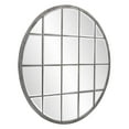thumbnail image 2 of Tyler Dillon Round Bronze Wall Mirror with Metal Windowpane Frame - 36 x 36 x 0.5, 2 of 3