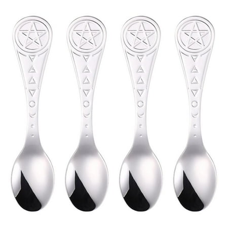 

Famure Eid Mubarak Stainless Steel Spoons - Innovative Star Moon Design Dinner Spoons for Home Kitchen Restaurant - Ramadan Decorations for Home Mirror Polished