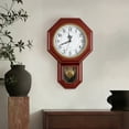 thumbnail image 4 of Vintage Pendulum Wall Clock, Large Roman Numeral Battery-Operated Clock, Silent Non-Ticking Decorative Clock for Living Room Bedroom Office Home Decor, 4 of 9