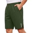 thumbnail image 2 of Mlzmgr Mens Gym Shorts Elastic Waist Drawstring Elastic Waist Workout Running Shorts with Pockets, 2 of 7