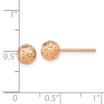 thumbnail image 5 of Auriga Fine Jewelry 10K Rose Gold 6mm Diamond-Cut Ball Stud Earrings for Women, 5 of 5