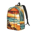 thumbnail image 1 of Balery Beach Umbrella Sunset Mochila Clásica Impresa Básica para Viaje, Mochila Escolar Resistente al Agua, Mochila de Lona con Correas Ajustables-Medium, 1 of 5