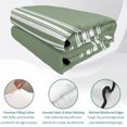 thumbnail image 4 of Twin Quilt Set 68''x86'', Dark Sage Green Lightweight Summer Bedspread Coverlet Set with 2 Pillow Shams, Farmhouse Sage Green White Striped Breathable All Season Quilt Bedding for Dorm/Bedroom, 4 of 9