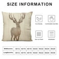 thumbnail image 5 of QZHH  Deer Pillow Cover Rustic Watercolor Deer Head On Burlap Throw Pillow Case Home Decor Nice Gift Indoor Pillowcase for Bedroom Livingroom, 5 of 5