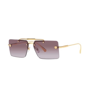 Versace Unisex VE 2235 Transparent Brown Mirror Gold Plastic Fashion Sunglasses Sunglasses Versace VE 2235 1002/3 Transparent Brown Mirror  main image 3