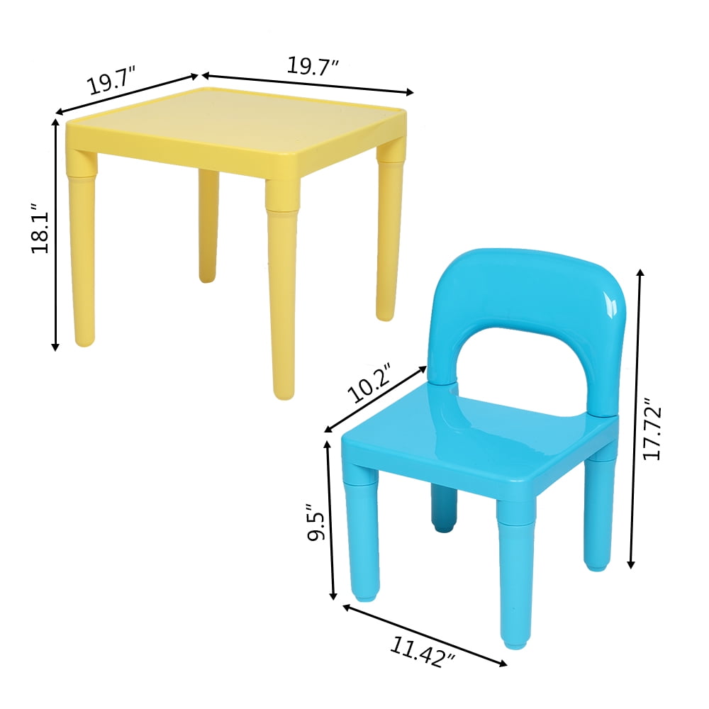 Lowestbest Kids Table and Chairs Set, Kids Table Set, Colorful Kids Plastic Table and 4 Chairs Set for Children, Simple Table Desk Sets for Reading Studying in Playroom Kindergarten Game Rooms Lowestbest Kids Table and Chairs Set, Kids Table Set, Colorful Kids Plastic Table and 4 Chairs Set for Children, Simple Table Desk Sets for Reading Studying in Playroom Kindergarten Game Rooms