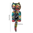 thumbnail image 2 of Resin Creative Personalized Graffiti Cat Wall Clock Clock Clock Pendant Lucky Cat Tail Swing Ornaments, 2 of 7