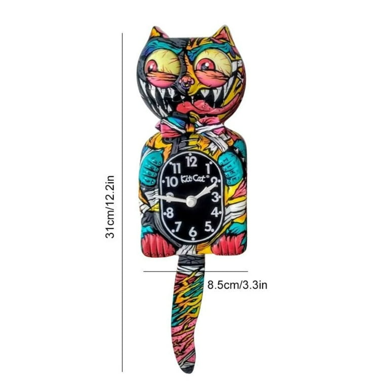 Resin Creative Personalized Graffiti Cat Wall Clock Clock Clock
