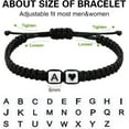 thumbnail image 5 of Valentine's Day Gift Birthday Gift Ideas Letter Initial Bracelet for Men Women Teens Son Daughter,Cute Anniversary Matching Couple Bracelets for Him Her Boyfriend Girlfriend, 5 of 7