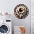 thumbnail image 7 of ZXCXRQFa Coffee Cup And Beans Wood Wall Clock Silent Non-Ticking Kitchen Desk Clock Battery Operated Analog Decorative Round Clocks 10 in Garden Home Decor, 7 of 7