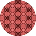 thumbnail image 1 of Ahgly Company Indoor Square Patterned Shocking Orange Area Rugs, 3' Square, 1 of 6