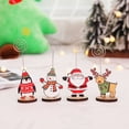 thumbnail image 2 of 4 soportes para tarjetas de madera, soporte para notas fotográficas, clips cuadrados para tarjetas de mensajes, decoración artesanal de escritorio, accesorios de decoración para fiestas en el hogar (Navidad) ER, 2 of 5