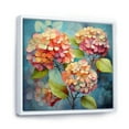 thumbnail image 2 of Designart "Coral Hydrangea curious " Floral Floater Framed Wall Decor, 2 of 7