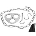 thumbnail image 1 of Juego de soporte para olla colgante de parrilla de acero inoxidable, trípode portátil para exteriores, herramienta para picnic, 1 of 14
