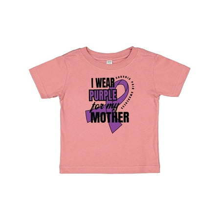 

Inktastic Chronic Pain I Wear Purple For My Mother Gift Baby Boy or Baby Girl T-Shirt