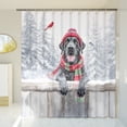 thumbnail image 3 of Playful Great Dane Welcomes Winter Snowy Day with Cardinal Bird Shower Curtain Danes Dog Lover Gifts Waterproof Bathroom Bathtub Curtain - 12017, 3 of 5