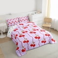 thumbnail image 3 of Feelyou Cute Cherry Fruit Full Size Comforter Sets, Teen Kid Boy Girl Bedding Sets, 3pcs, 3 of 8