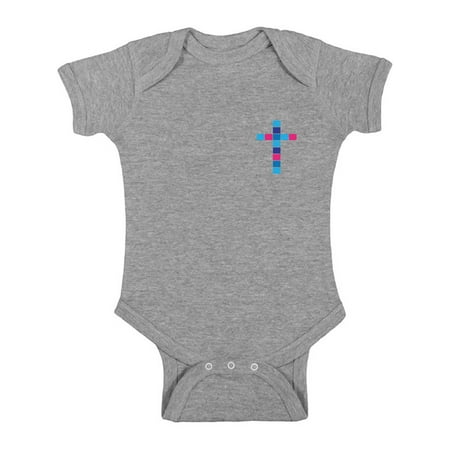 

Awkward Styles Pink and Blue Cross Baby Bodysuit Short Sleeve Tops for Newborn Baby Christian Clothes for Baby Boys Christian Bodysuits for Baby Girls Jesus Clothing for Baby Kids Cross One Piece
