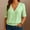 Green, variant on Blouses for Women Summer 3/4 Length Sleeve Tops Dressy Casual V Neck Business Work Chiffon Shirt with Smocked Cuffs Yellow