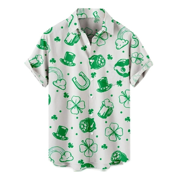 Mens Novelty Button Down Shirts Retro