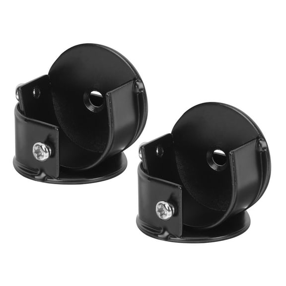 4 Pcs Window Curtain Rod Brackets with Rod Holders, Closet Rod Support Hardware for Drapes and Curtains