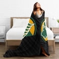 thumbnail image 5 of Saint Leo University Logo Fleece Blanket, Very Soft Microfiber Flannel Blanket for Couch Warm and Cozy for All Seasons, Black, 5 of 6