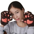 thumbnail image 2 of Kiplyki Women Winter Wrist Arm Warmer Knitted Keyboard Long Fingerless Gloves Mitten, 2 of 3