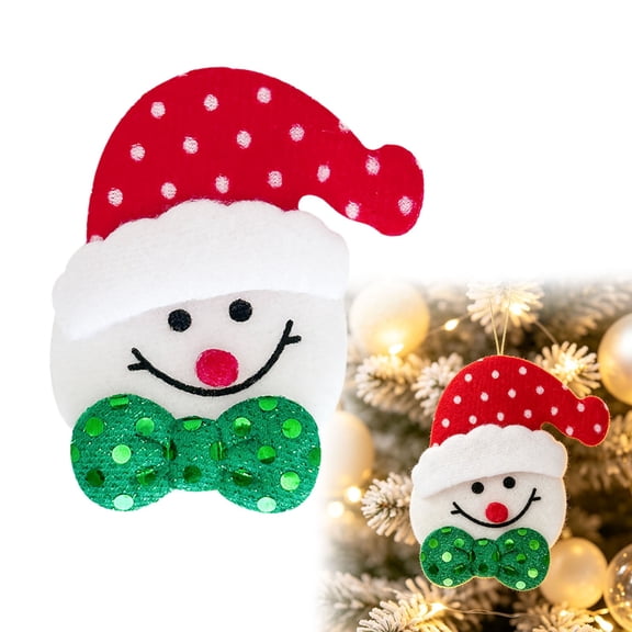 Felt Snowman Christmas Ornament, Plush Hanging Holiday Decoration for Christmas Tree, Door, Garland and Winter Party Decor, 7.5*8.5cm, Christmas Decorations, Xmas Ornaments, Holiday Gifts