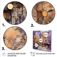thumbnail image 3 of Designart "Timeless Collage in Purple and Yellow III" Fashion Framed Wall Art Decor - Glam Purple Classics Bedroom Framed Canvas Wall Art, 3 of 6