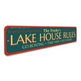 thumbnail image 3 of Lake Rules Novelty Sign, Metal Wall Decor - 4x18 inches, 3 of 4