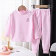 thumbnail image 2 of TOWED22 Toddler Boys Girls Pajamas 2-Piece Kids Pjs Set Soft Stretchy Long Sleeve Top and Pants for Fall and Winter 3 6 9 12 18 24 Months 2 3 4 5 6 7 8 9 Years(Light Pink,7-8 Y), 2 of 6