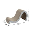 thumbnail image 4 of THE LICKER STORE Kona 27" Modern Cardboard Double-Sided Wave Cat Scratcher with Catnip, Fog, CSR1013E, 4 of 7