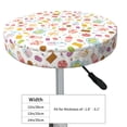 thumbnail image 4 of Bingfone Dessert Padded Round Bar Stool Cover Cushion with Elastic Fabric Round Chair Seat - Dessert, 4 of 7