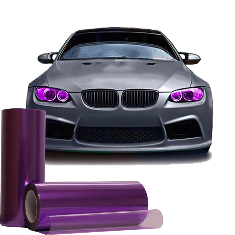 Exterior 12"X24" Glossy Purple Color 12000K Tint Headlight Fog Lights
