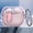 Pink, variant on ELEHOLD for Samsung Galaxy Buds 3 FE 2025/ 3 / 3 Pro Case, Women Men Thin Fit Clear Secure Lock Full Body Shockproof Protective Case with Keychain ,White