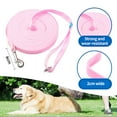 thumbnail image 3 of Long Dog Leash with Recall Clickers for Small, Medium and Large Dogs or Cats Training, Walking, Camping (50 Feet, Pink), 3 of 7