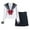 White, variant on Daznico Sailor Dress Japanese High School Skirt Outfits Full Sets for Girls,XL