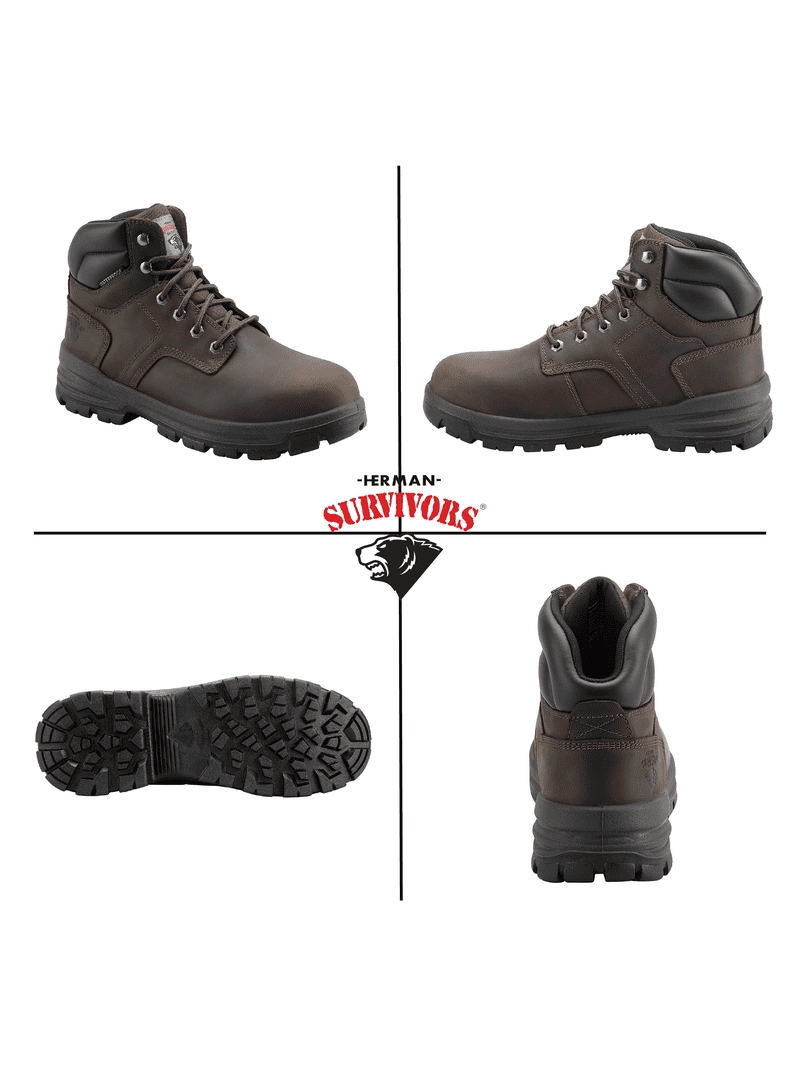Herman Survivors Men`s Brown Boulder Waterproof 6`` Steel  display picture 3