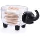 thumbnail image 1 of Elefante Negro - Soporte con forma de elefante para palillos de dientes y bastoncillos de algodón con tapa, 1 of 5