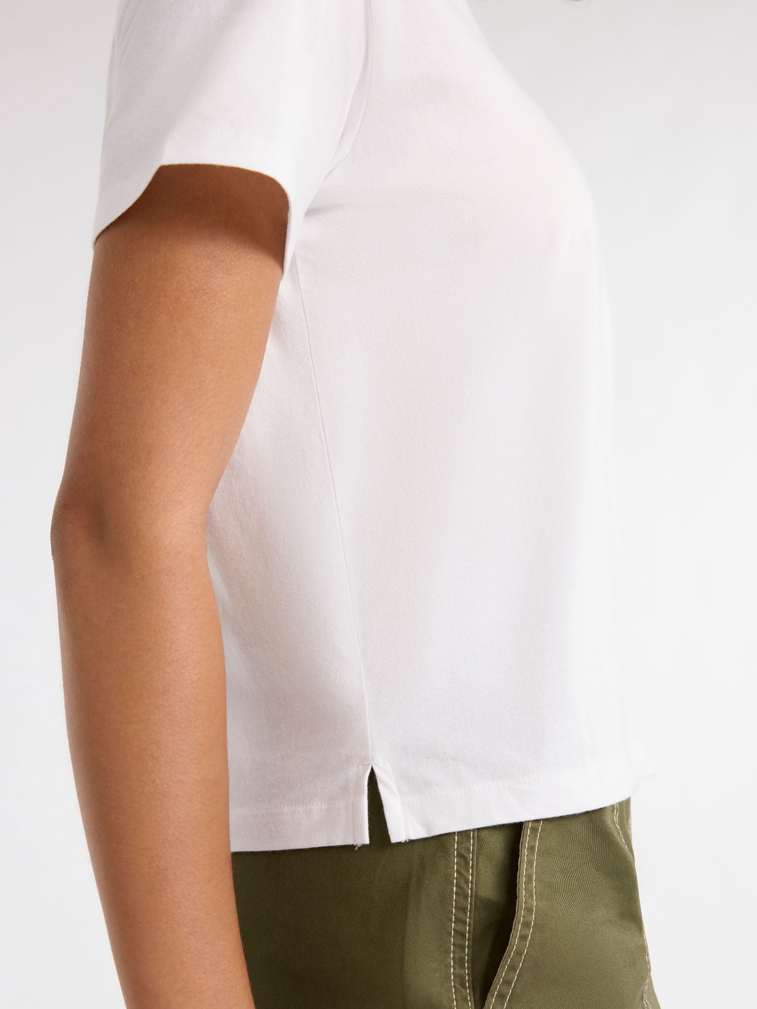 Free Assembly Women's and Women's Plus Cotton Cropped Boxy Tee with Short Sleeves, Sizes XS-4X