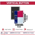 thumbnail image 2 of Vertical Button - State Flag North Carolina - USA | Wearable Lapel Pin, Travel Souvenir, Collectible Display Piece, 2 of 9