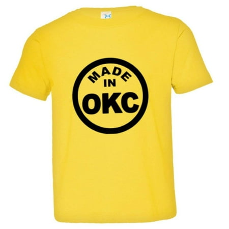 

PleaseMeTees™ Toddler From Born Made In Oklahoma City OK Logo Label HQ Tee
