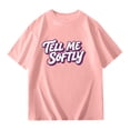 thumbnail image 4 of Girls Graphic Tee Shirts Trendy Casual Short Sleeve Tops Girls Tops Size 14 Printed Crewneck Loose Fit Basic Cotton Shirts Size 11-12 Years,2-Pink, 4 of 4