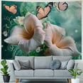 thumbnail image 4 of Orinice Flowers Butterflies Magic Tapestry Wall Hanging Unique Style Graphic Tapestries Home Wall Decor Art for Living Room Bedroom Apartment Farmhouse Dorm 50x40inch, 4 of 6