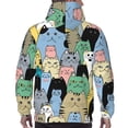 thumbnail image 7 of Naloa Different Cats Men's Casual Hooded Collar Drawstring Hoodies Pullover Sweatshirts Casual Long Sleeve Shirts-3X-Large, 7 of 7