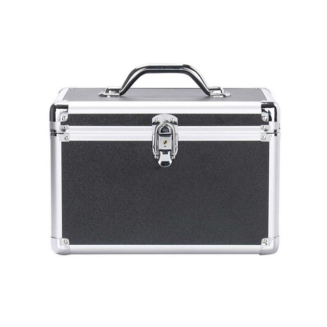 bedienty Storage Case Makeup Box Multifunctional Jewelry Container Light-weight Hard Shell Organization Cosmetic Tools Organizer Black/L