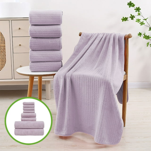 Fiudx Juego de Toallas de Terciopelo, Toallas de Baño Suaves y Absorbentes, Elegantes Toallitas, Toallas Cuadradas Duraderas, Rutina de Baño Diaria, Experiencia de Spa En Casa, Múltiples Opciones de