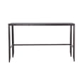 thumbnail image 4 of Ayka Sofa Bar Table w Nailhead Accent, 60 Inch Rectangular Brown Wood, 4 of 7